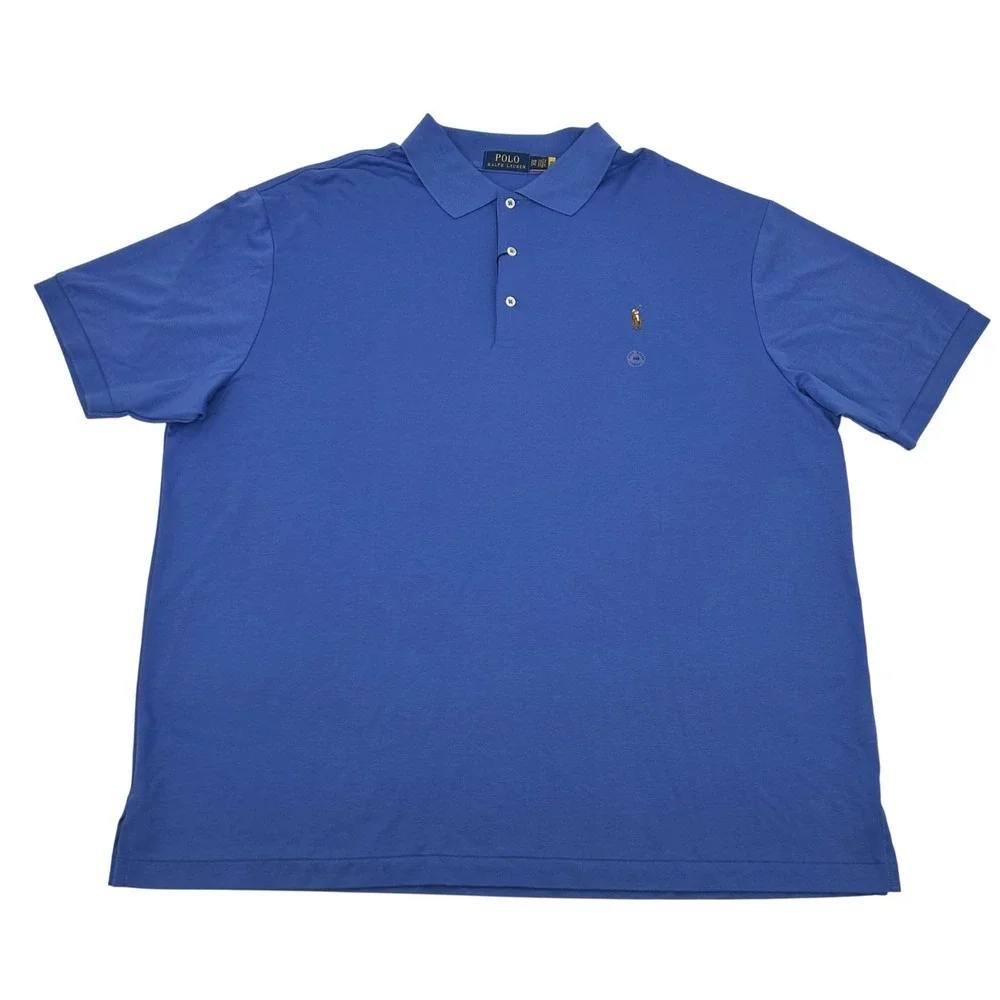 Polo Ralph Lauren Polo Shirt Mens 2XB Blue Short Sleeve Classic Fit Cotton NEW
